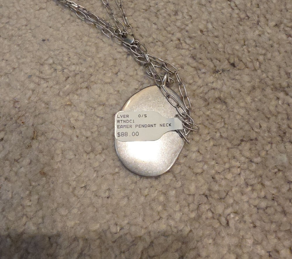 Johnny Was Silver-Tone Oval Bird & Floral Pendant Necklace - Picture 2 of 5